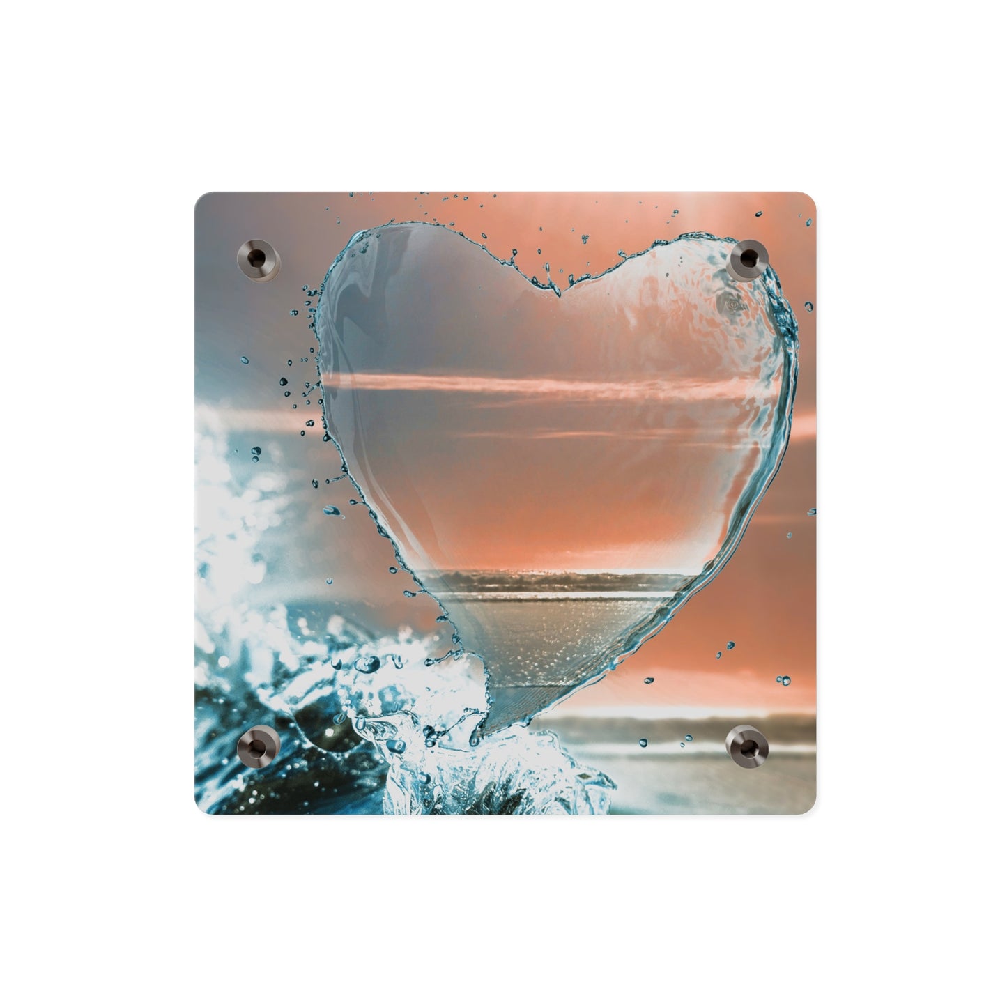 Heart By the Sea Acrylic Wall Art Panel