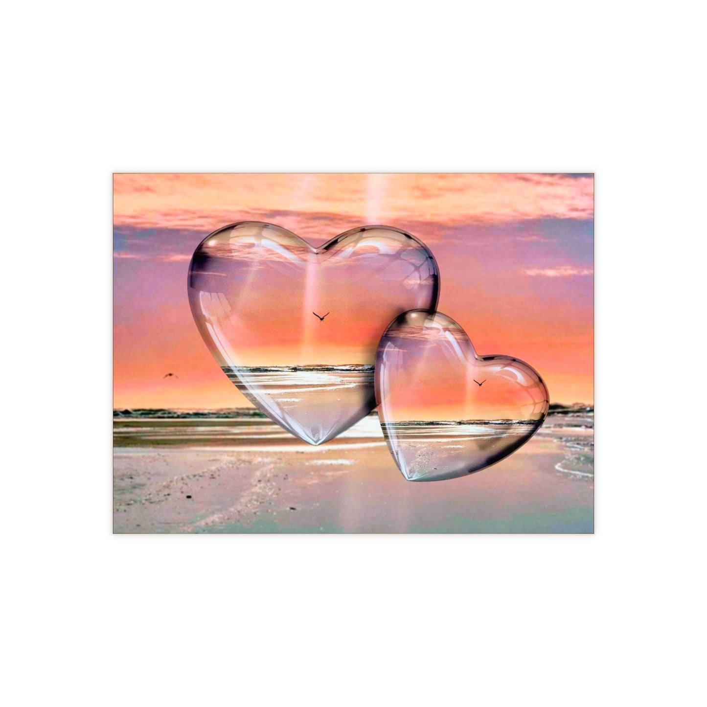 Ceramic Photo Tile with Heart Design, Personalized Gift, Home Decor, Wedding Keepsake, Valentine's Day Decoration