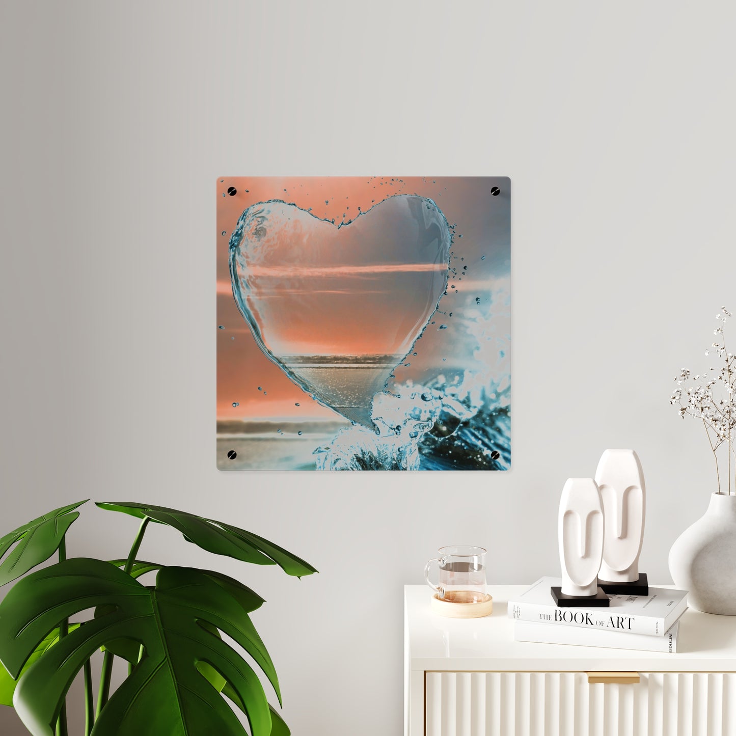 Heart By the Sea Acrylic Wall Art Panel
