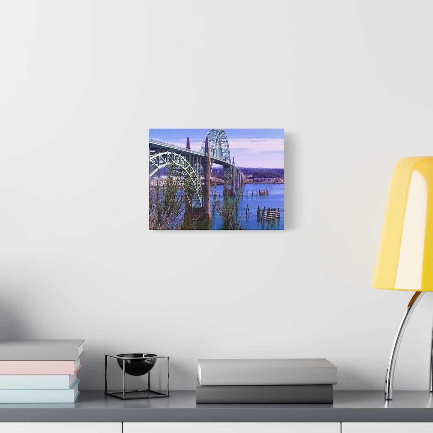Gateway Over Still Waters - Coastal Bridge Matte Canvas Print, Stretched, 1.25"