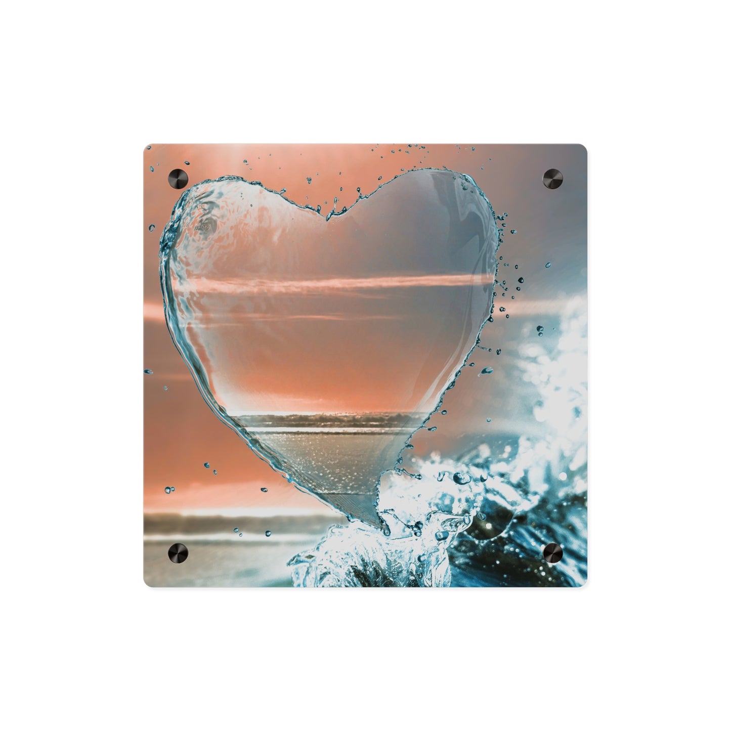 Heart By the Sea Acrylic Wall Art Panel