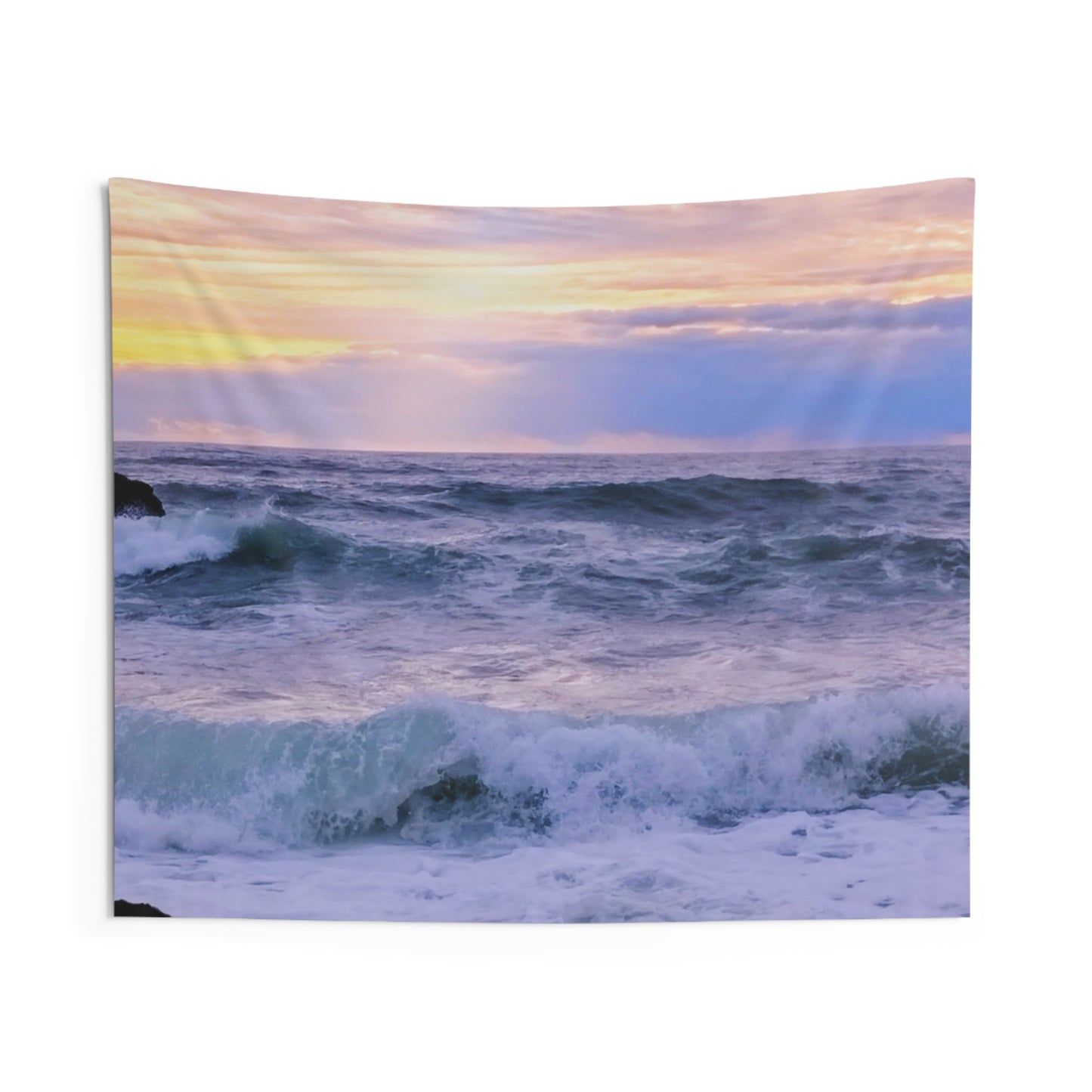 Evening Horizon Seascape Wall Tapestry