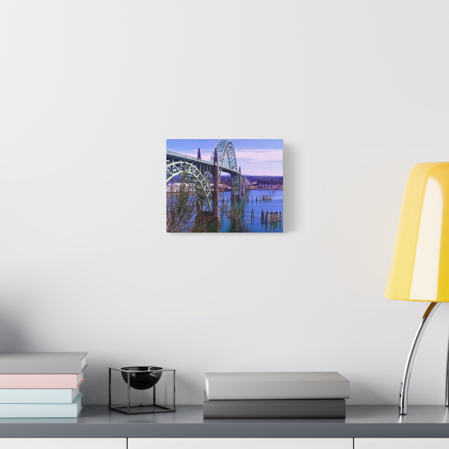 Gateway Over Still Waters - Coastal Bridge Matte Canvas Print, Stretched, 1.25"