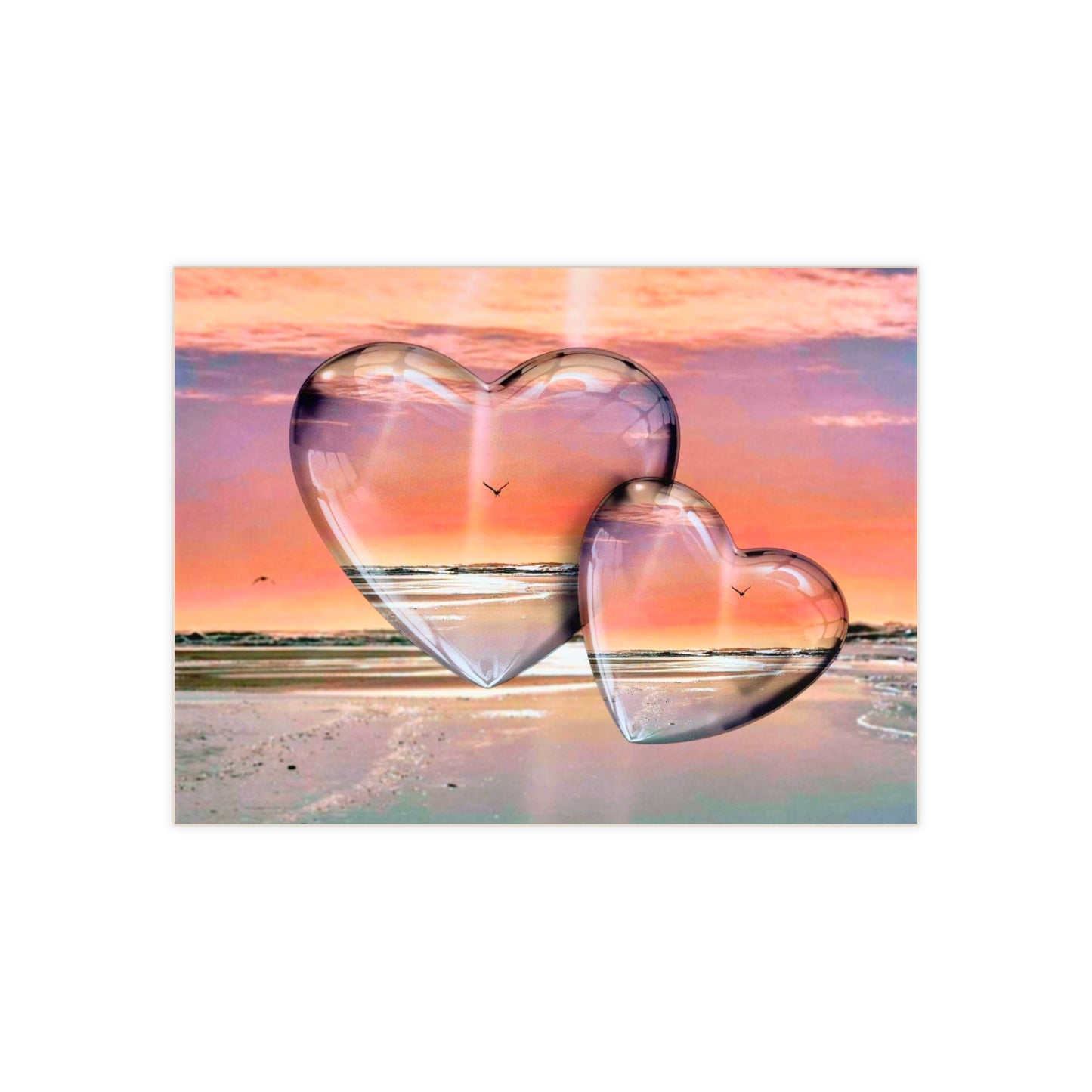 Ceramic Photo Tile with Heart Design, Personalized Gift, Home Decor, Wedding Keepsake, Valentine's Day Decoration