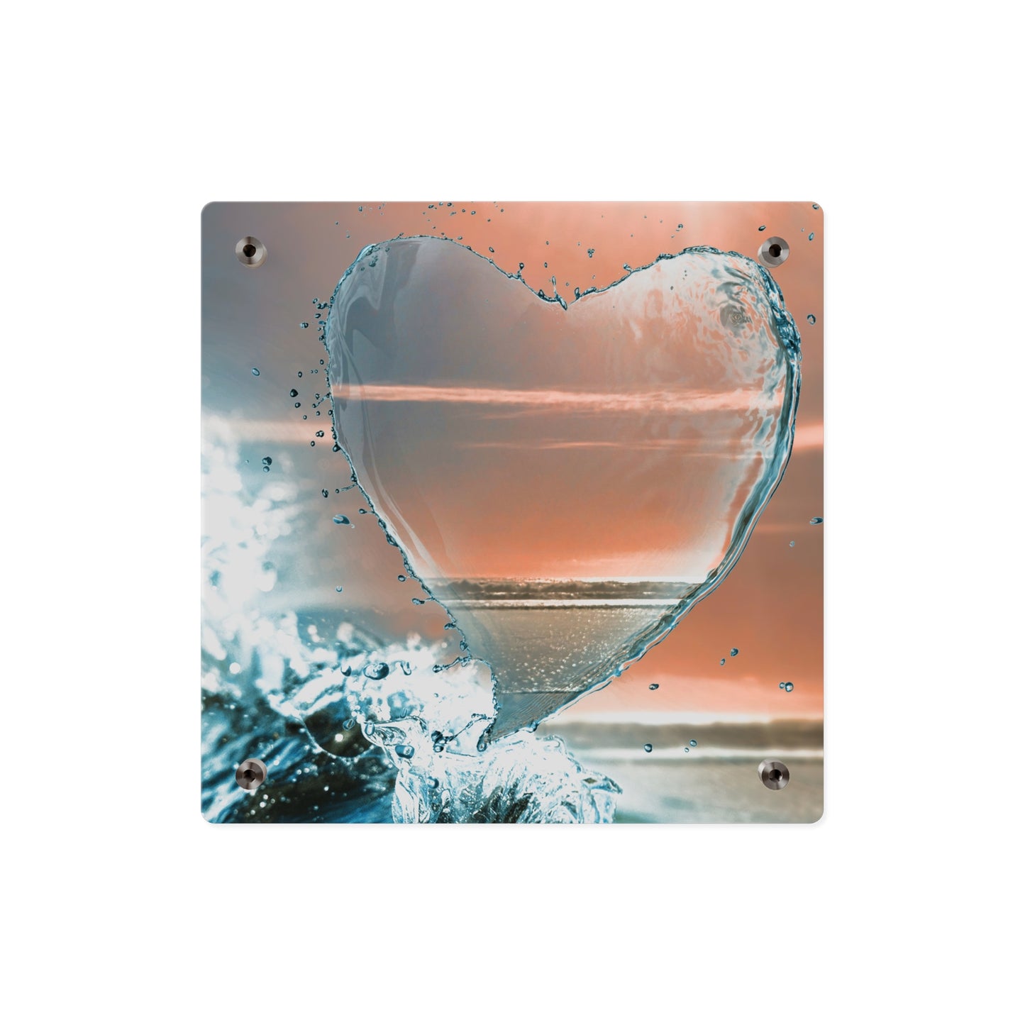Heart By the Sea Acrylic Wall Art Panel