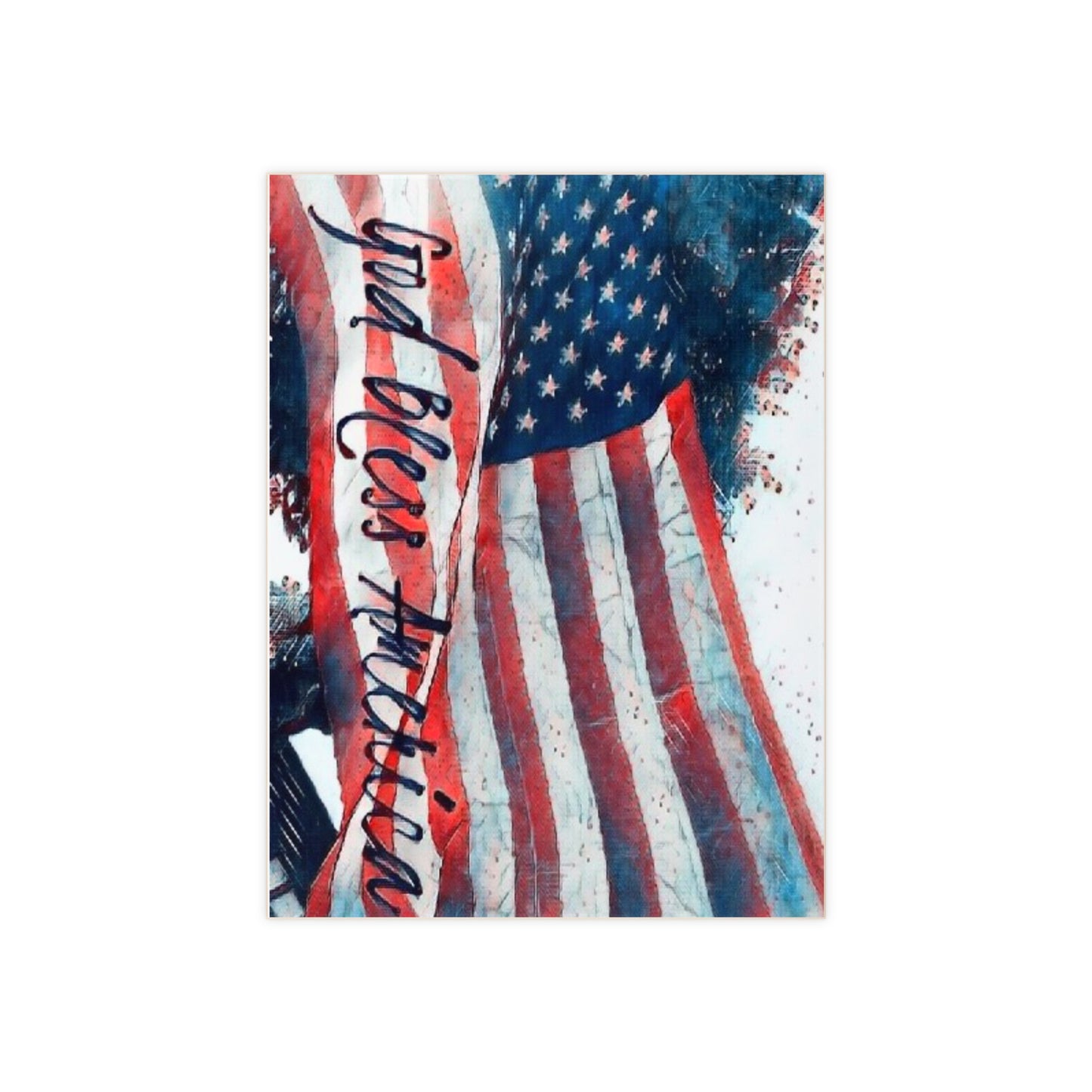 God Bless America Ceramic Photo Tile, American Flag Home Decor, Rustic Wall Art, Patriotic Gift, 4th of July Decoration