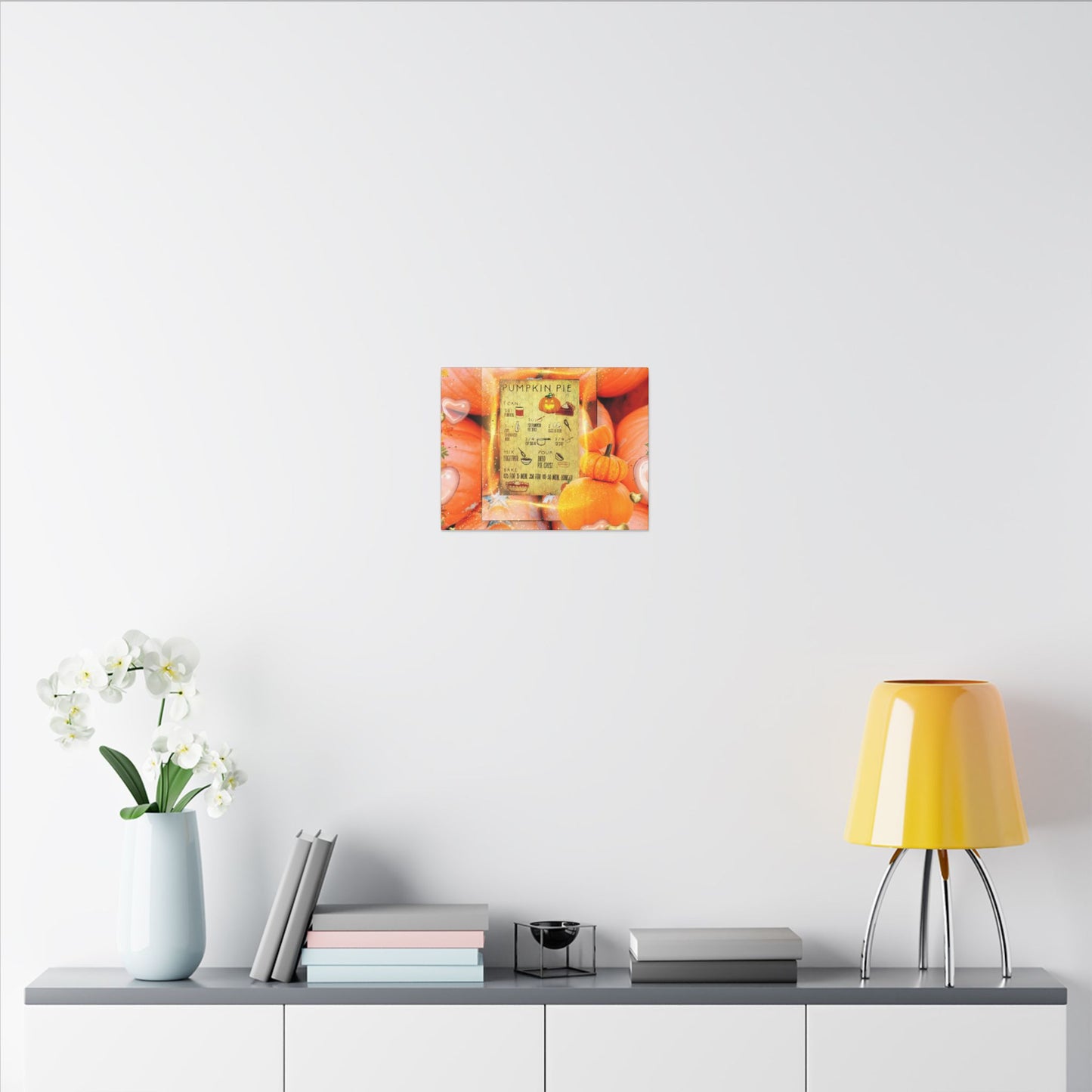 Pumpkin Pie Recipe Canvas Art