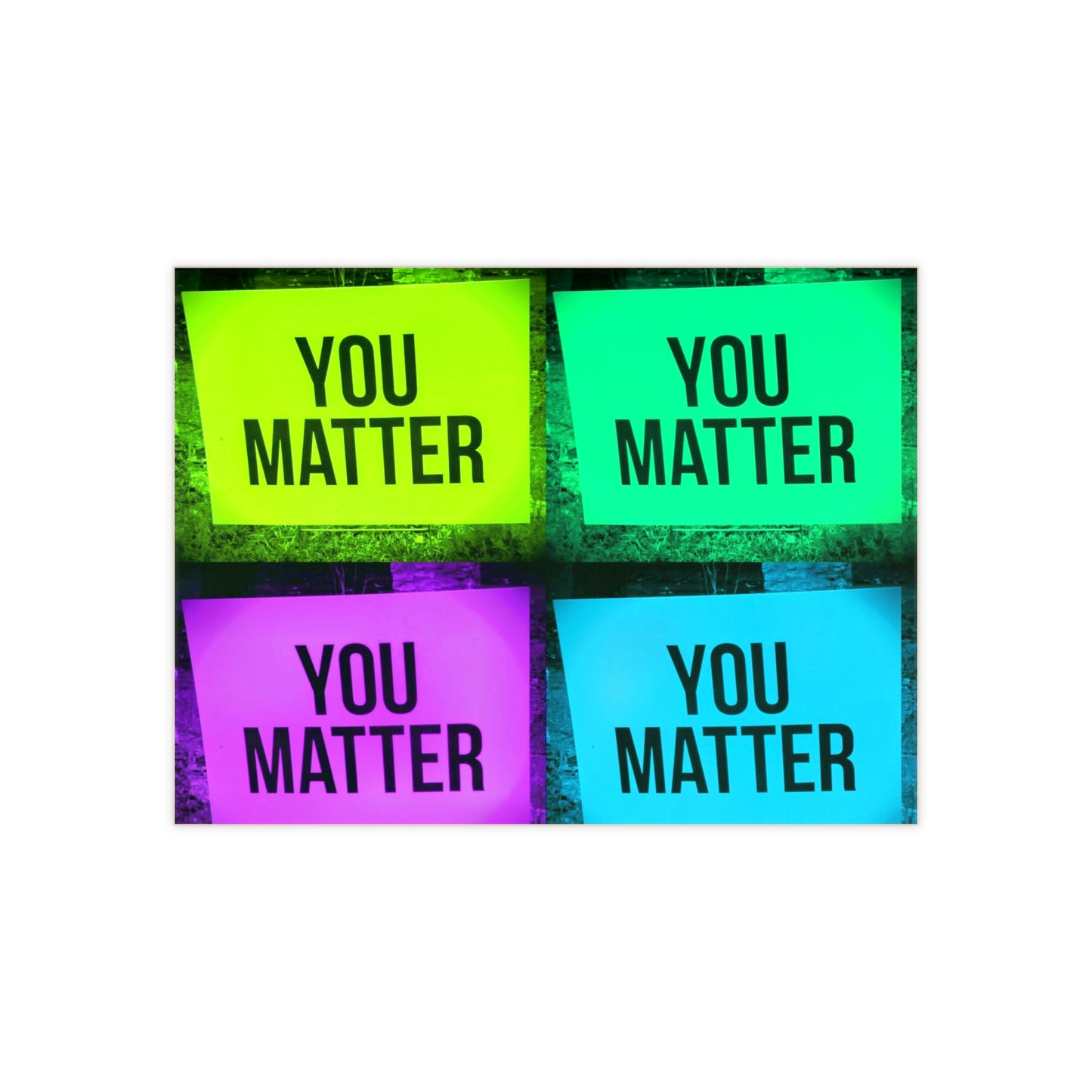 You Matter Motivational Ceramic Photo Tile - Inspirational Home Decor, Positive Vibes, Gift for Friends, Encouragement, Wall Art