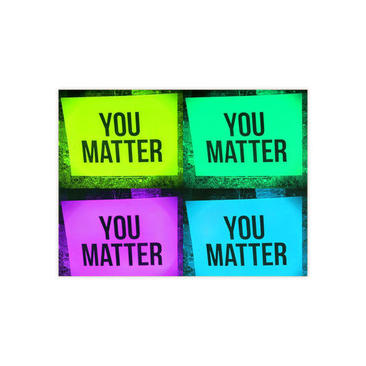 You Matter Motivational Ceramic Photo Tile - Inspirational Home Decor, Positive Vibes, Gift for Friends, Encouragement, Wall Art