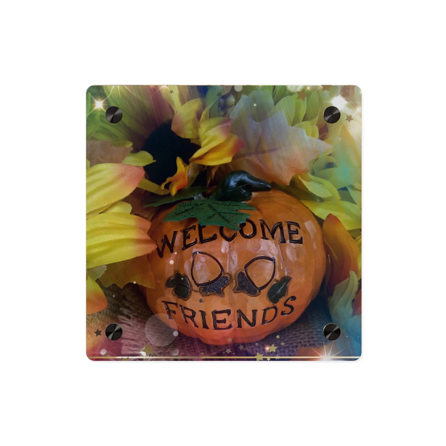Welcome Friends Thanksgiving Acrylic Wall Art Panels