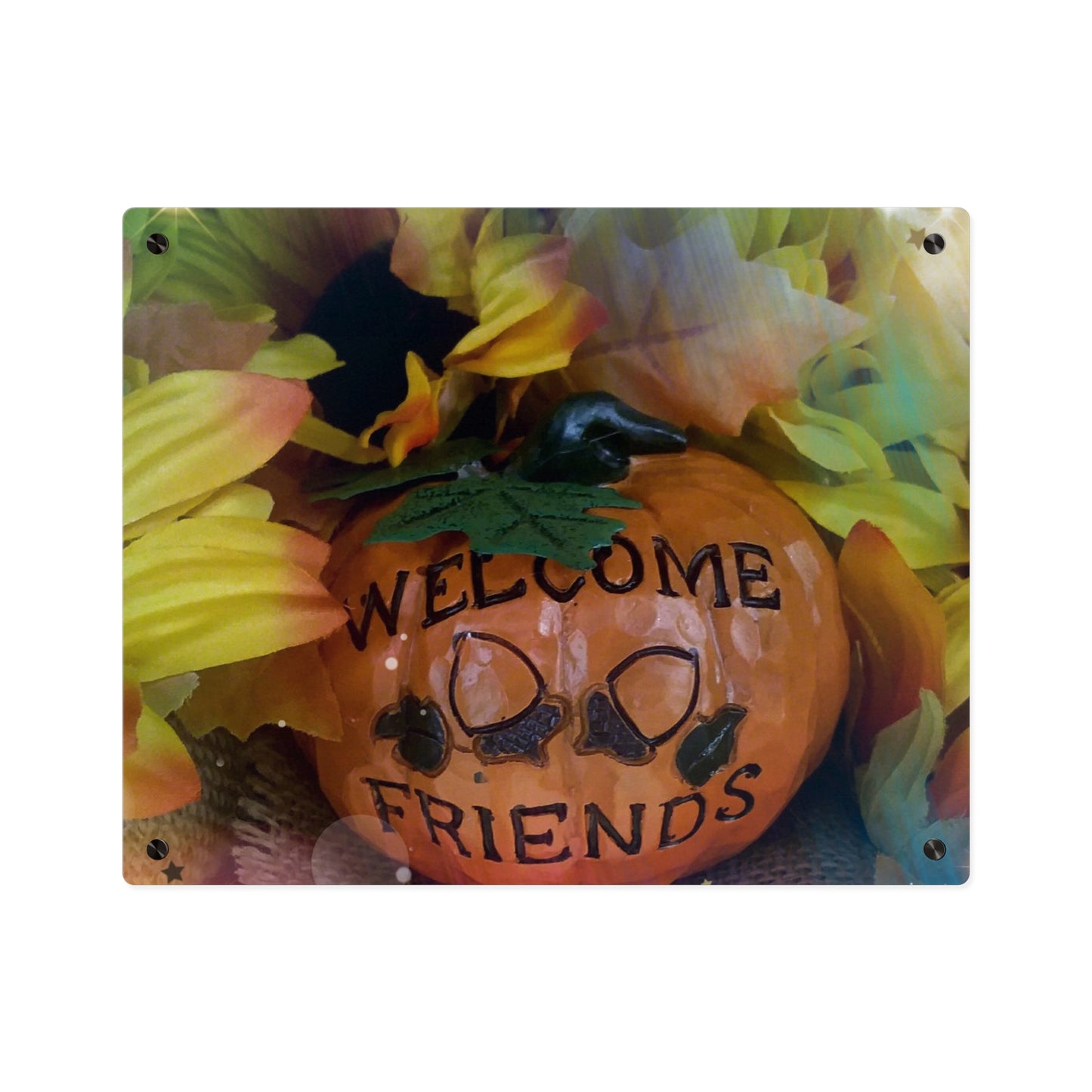 Welcome Friends Thanksgiving Acrylic Wall Art Panels