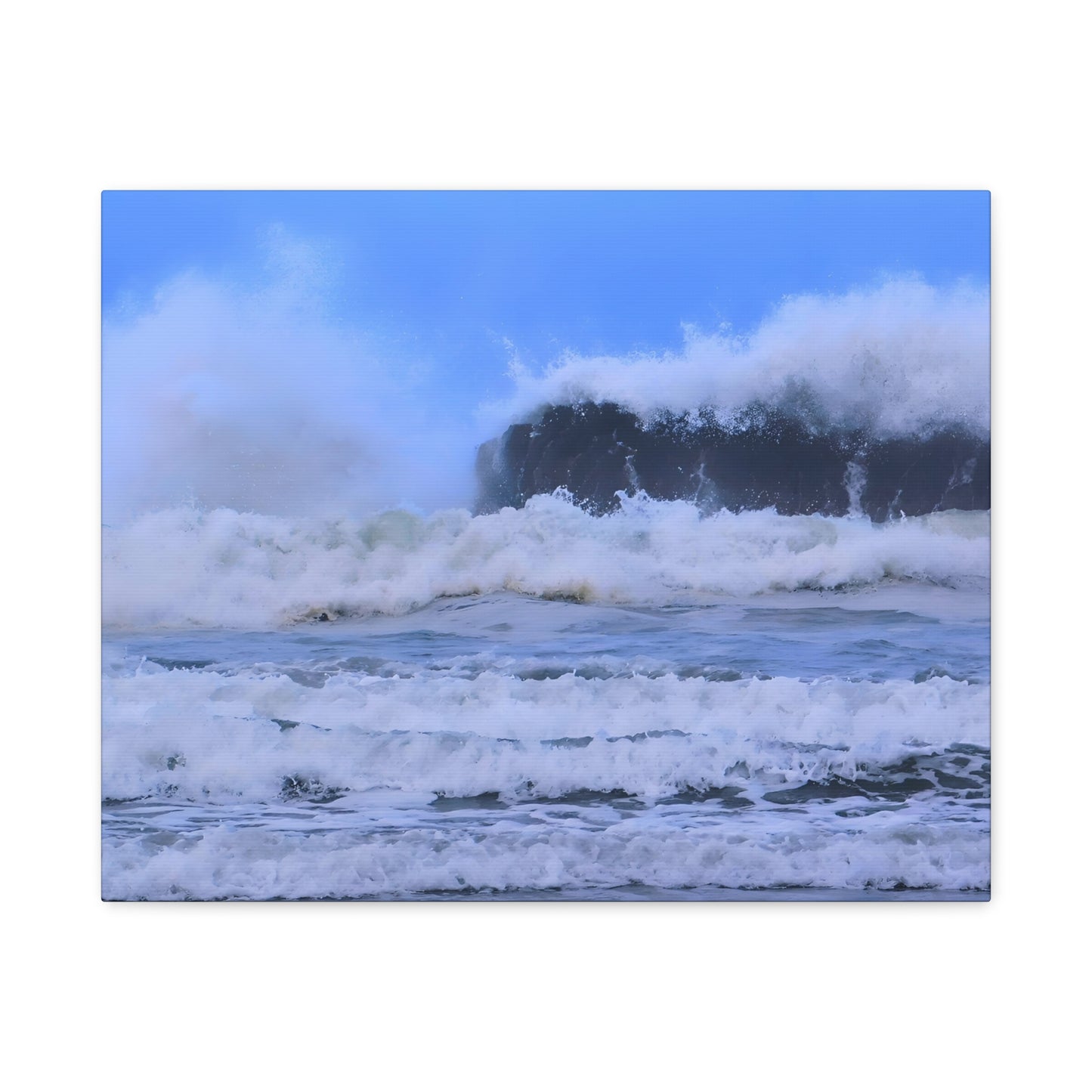 Fury of the Tide - Ocean Matte Canvas Print
