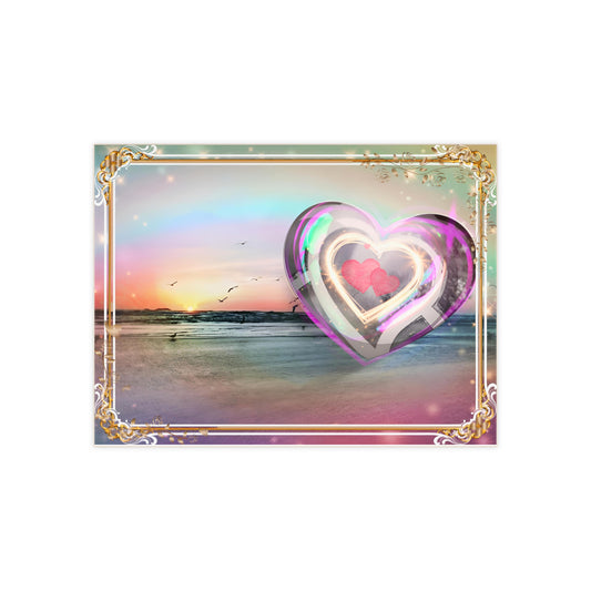 Romantic Ceramic Photo Tile, Heart Art Decor, Personalized Gift, Wedding Keepsake, Home Decor, Anniversary Gift