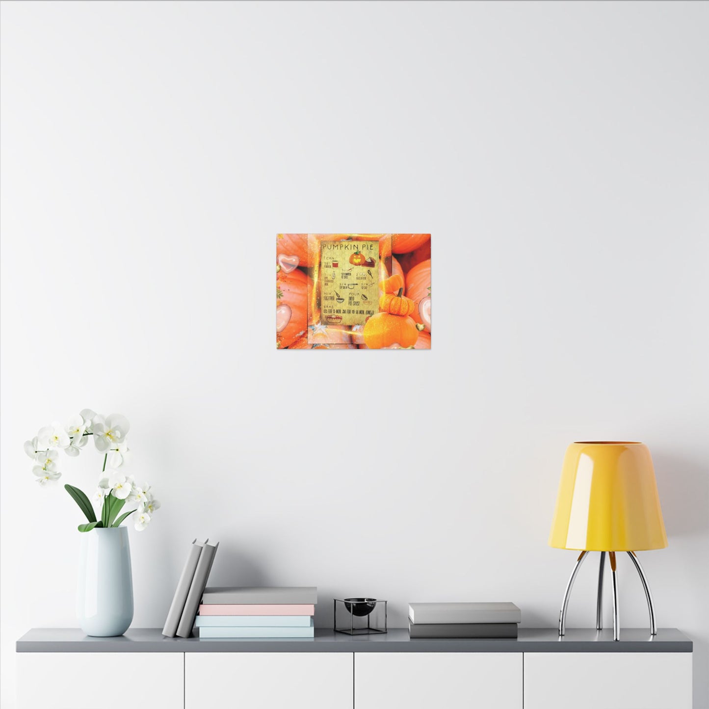 Pumpkin Pie Recipe Canvas Art