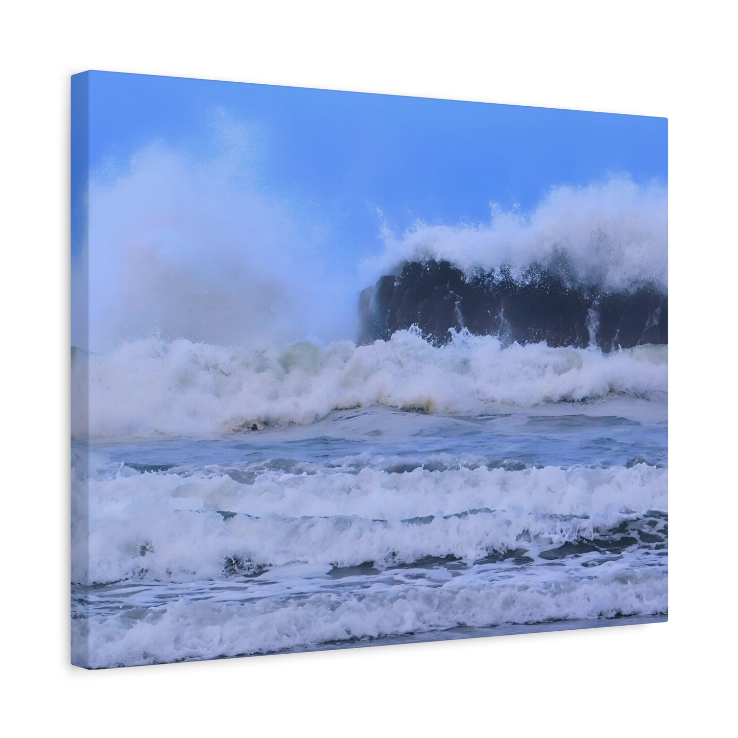 Fury of the Tide - Ocean Matte Canvas Print