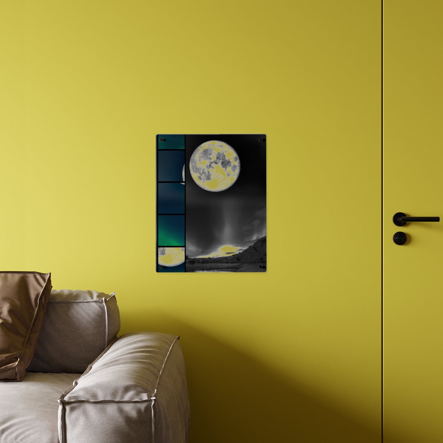 Elegantly Ethereal Moon Acrylic Wall Art Panels