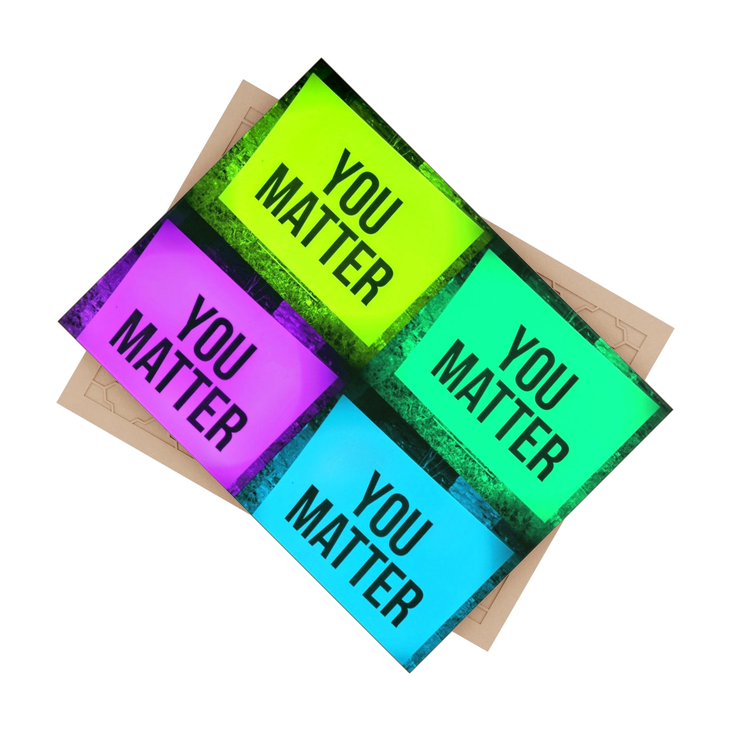 You Matter Motivational Ceramic Photo Tile - Inspirational Home Decor, Positive Vibes, Gift for Friends, Encouragement, Wall Art