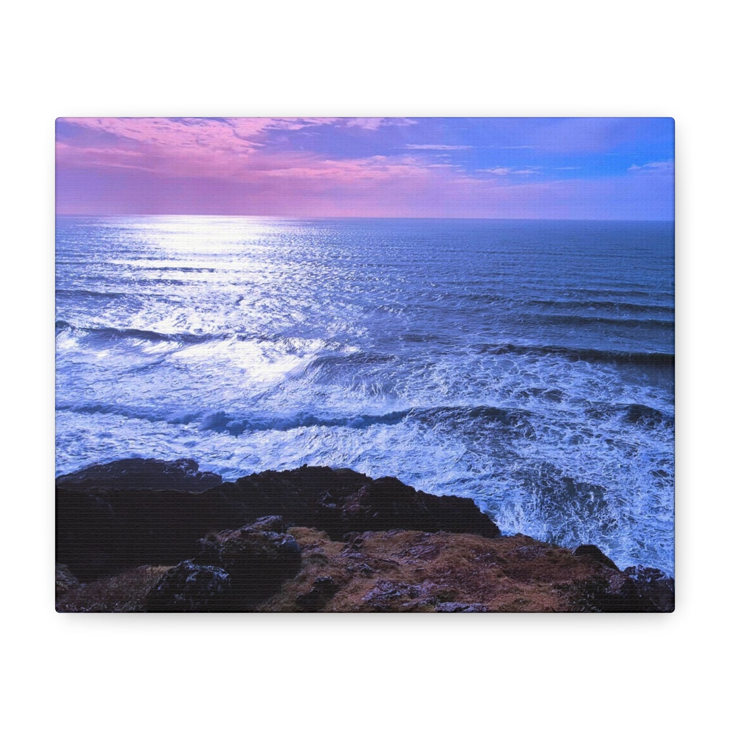 Radiant Horizon- Ocean Sunset Matte Canvas Print, Stretched, 1.25"