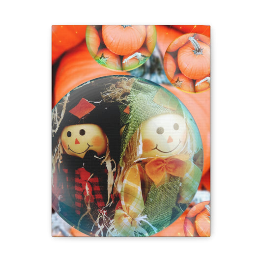 A Scarecrow Thanksgiving- Holiday Matte Canvas Print