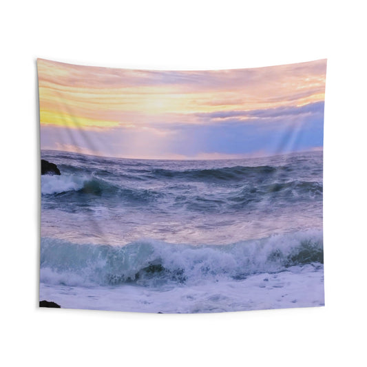 Evening Horizon Seascape Wall Tapestry