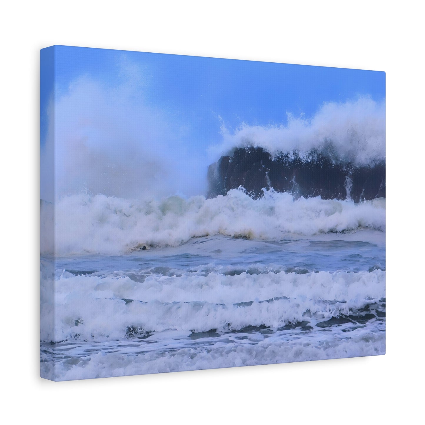 Fury of the Tide - Ocean Matte Canvas Print