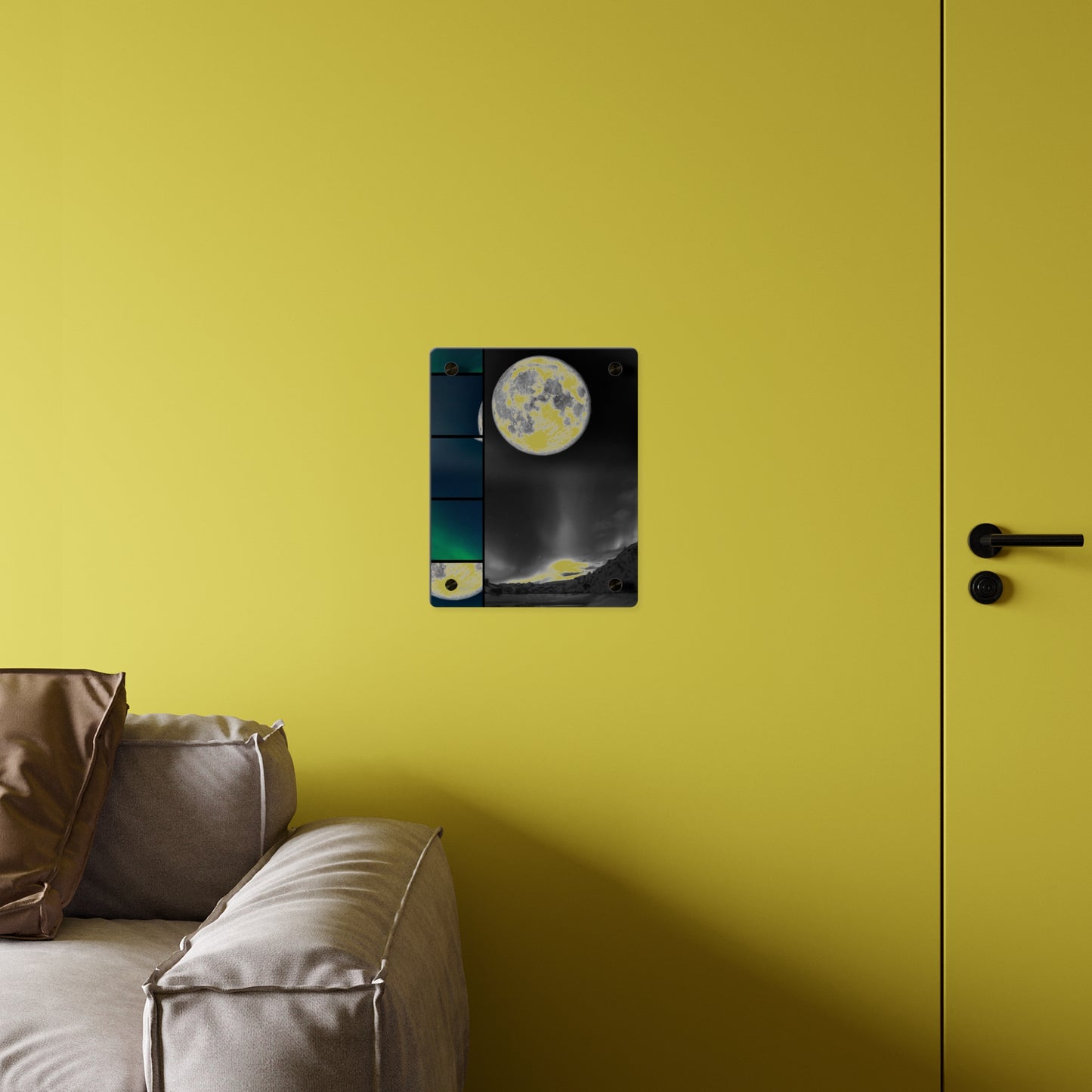 Elegantly Ethereal Moon Acrylic Wall Art Panels
