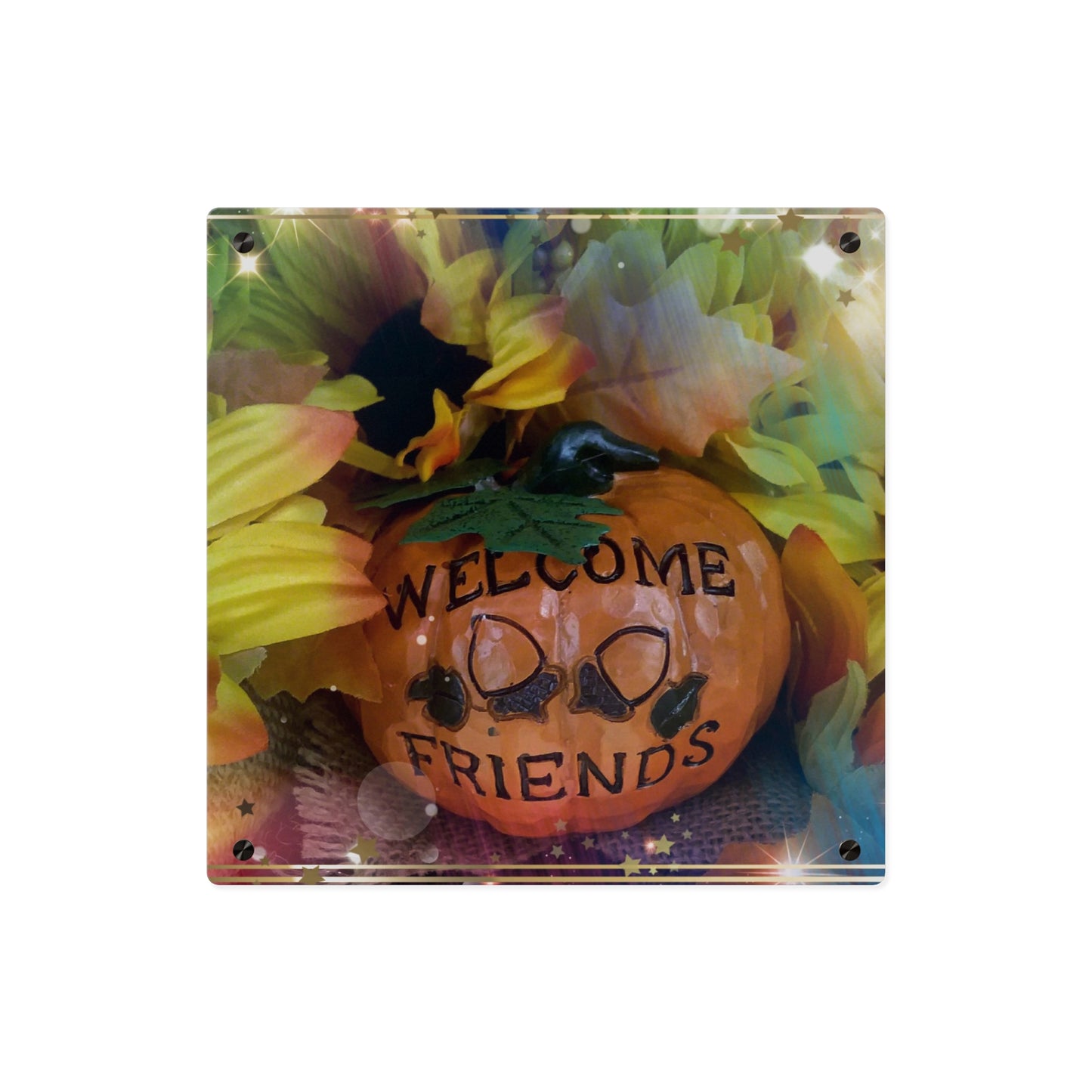 Welcome Friends Thanksgiving Acrylic Wall Art Panels