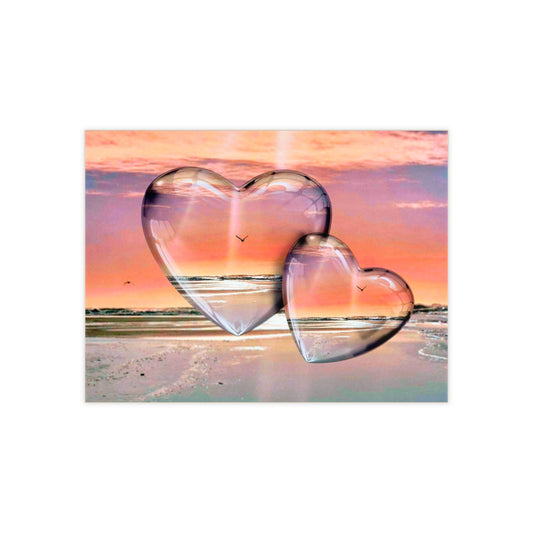 Ceramic Photo Tile with Heart Design, Personalized Gift, Home Decor, Wedding Keepsake, Valentine's Day Decoration