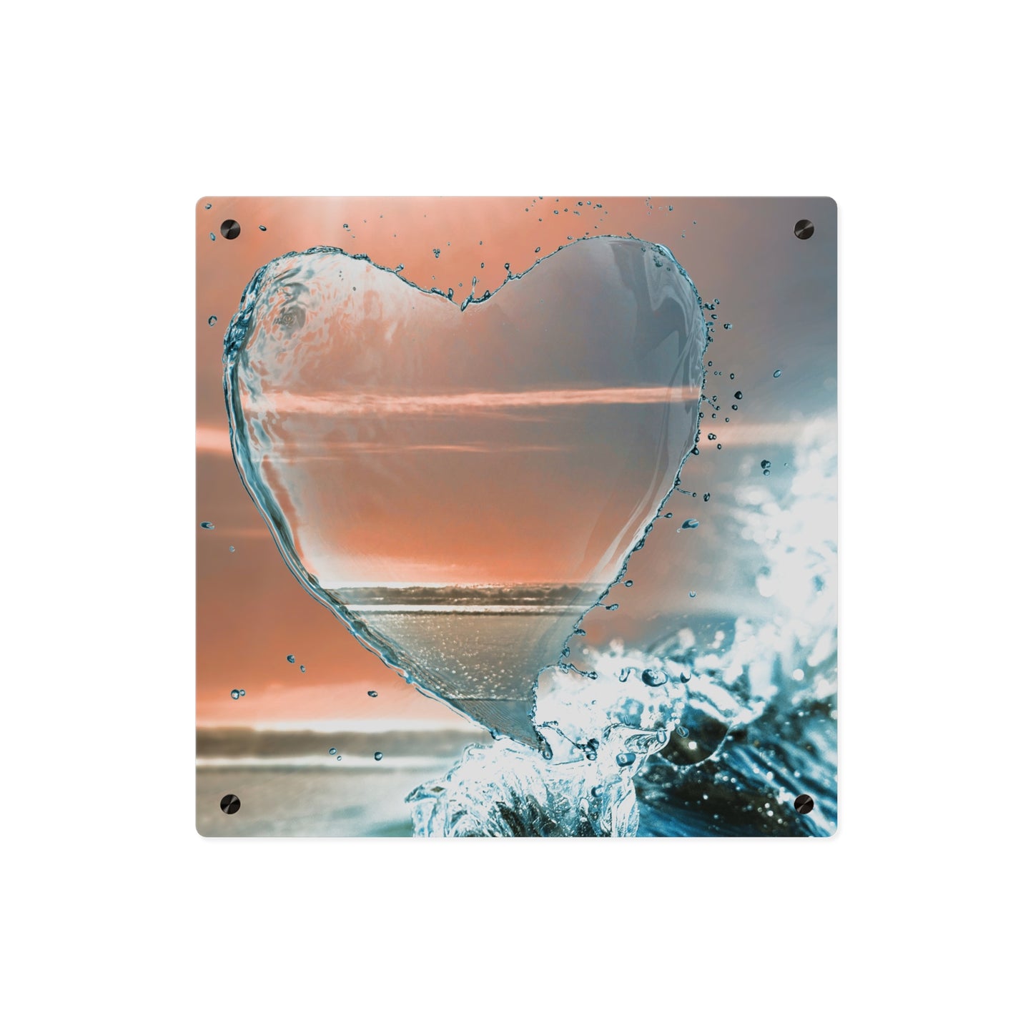 Heart By the Sea Acrylic Wall Art Panel