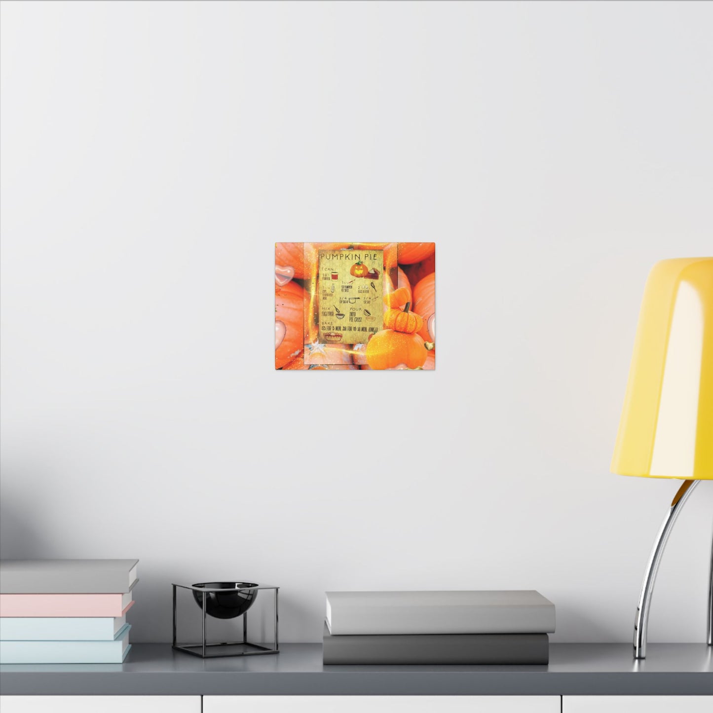 Pumpkin Pie Recipe Canvas Art