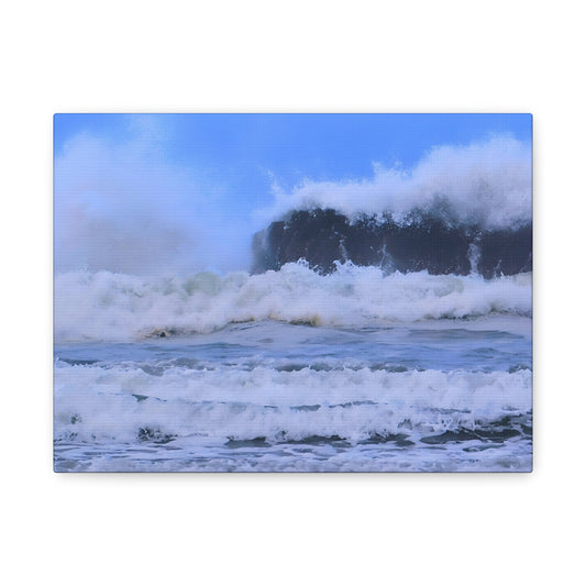 Fury of the Tide - Ocean Matte Canvas Print