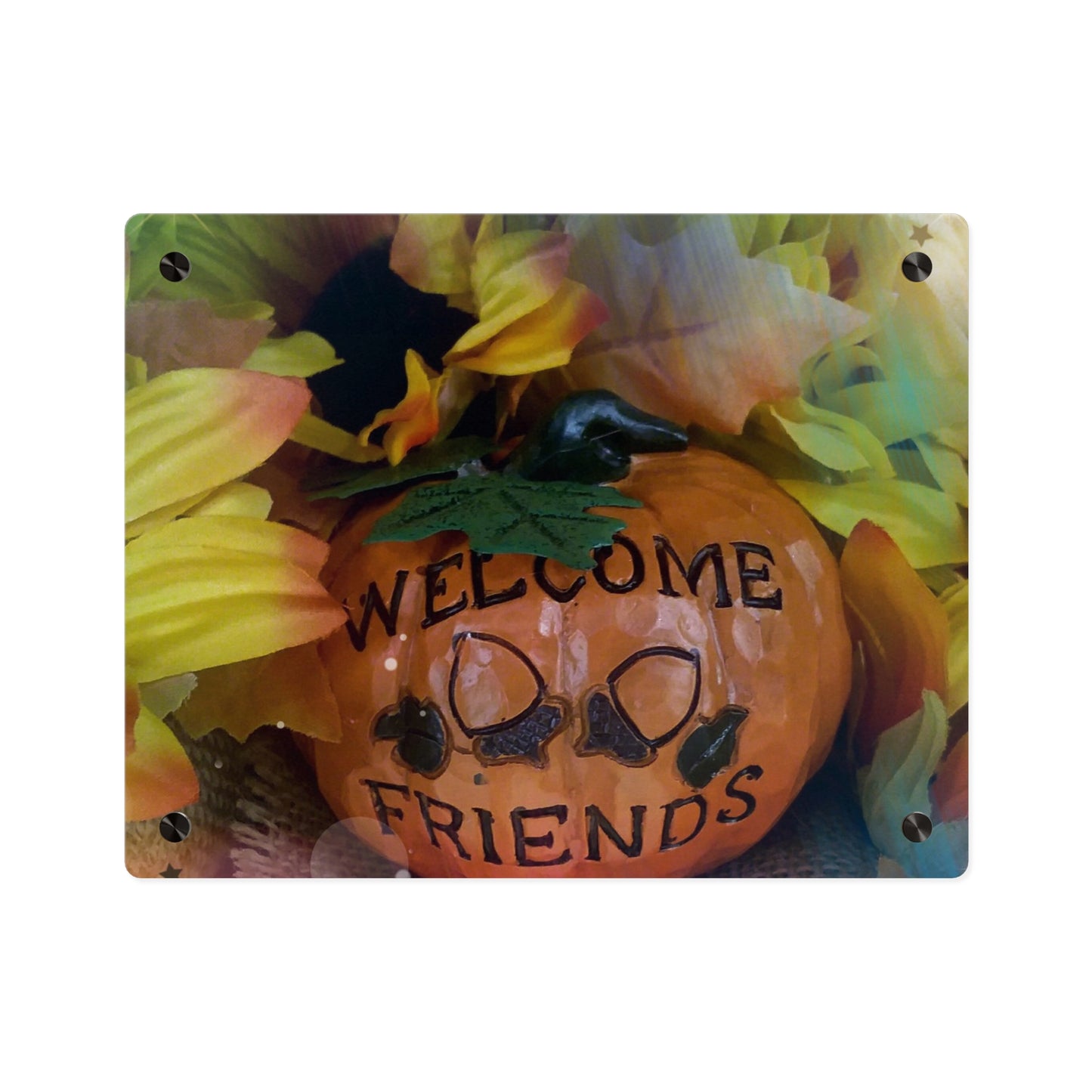 Welcome Friends Thanksgiving Acrylic Wall Art Panels