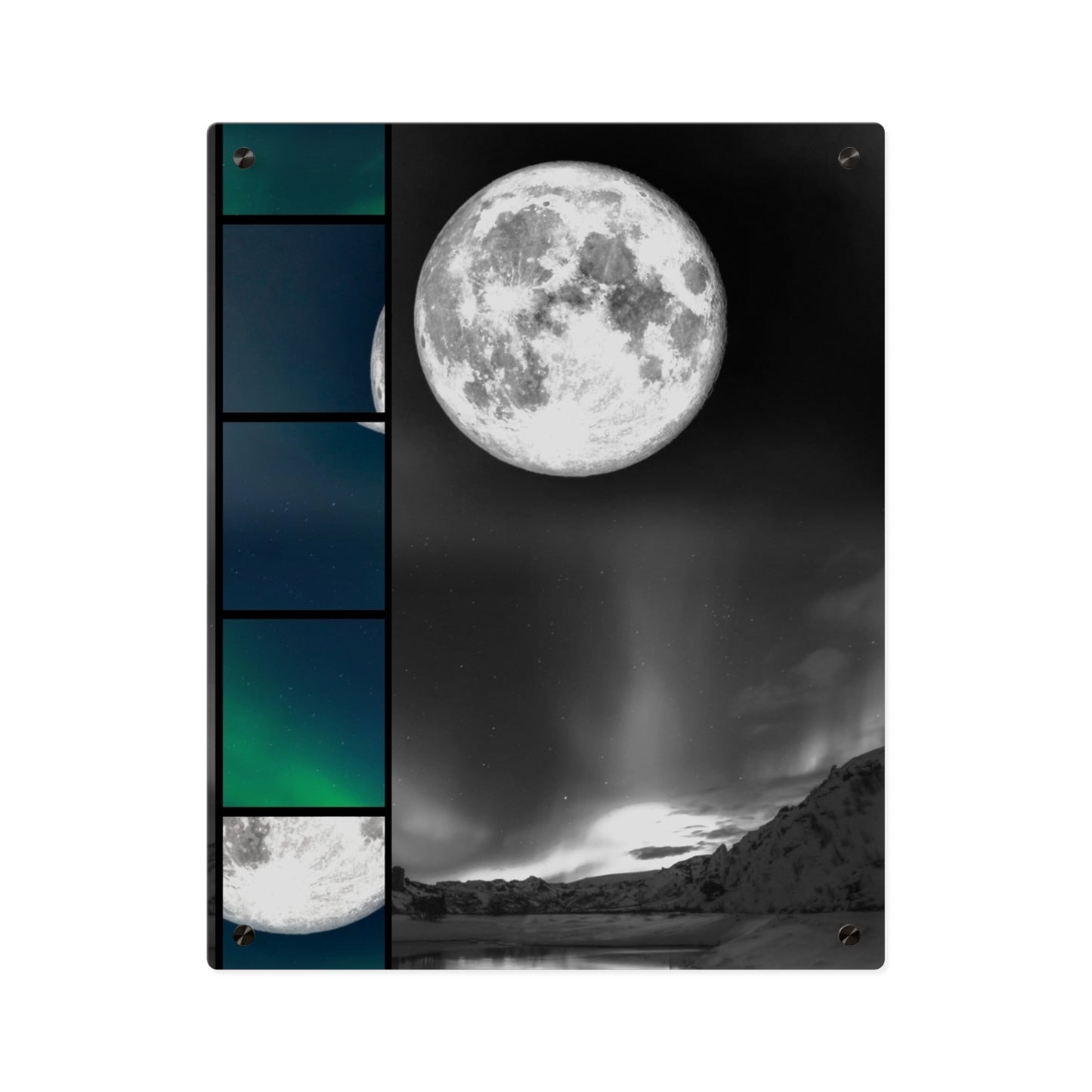 Elegantly Ethereal Moon Acrylic Wall Art Panels