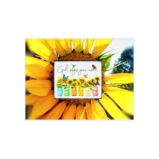 "God Says You Are" Ceramic Photo Tile with bible verses